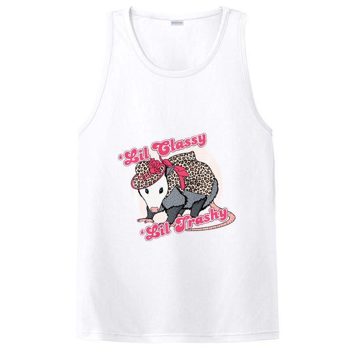 Leopard Possum Lil Classy Lil Trashy Possum Sarcastic PosiCharge Competitor Tank