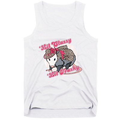 Leopard Possum Lil Classy Lil Trashy Possum Sarcastic Tank Top