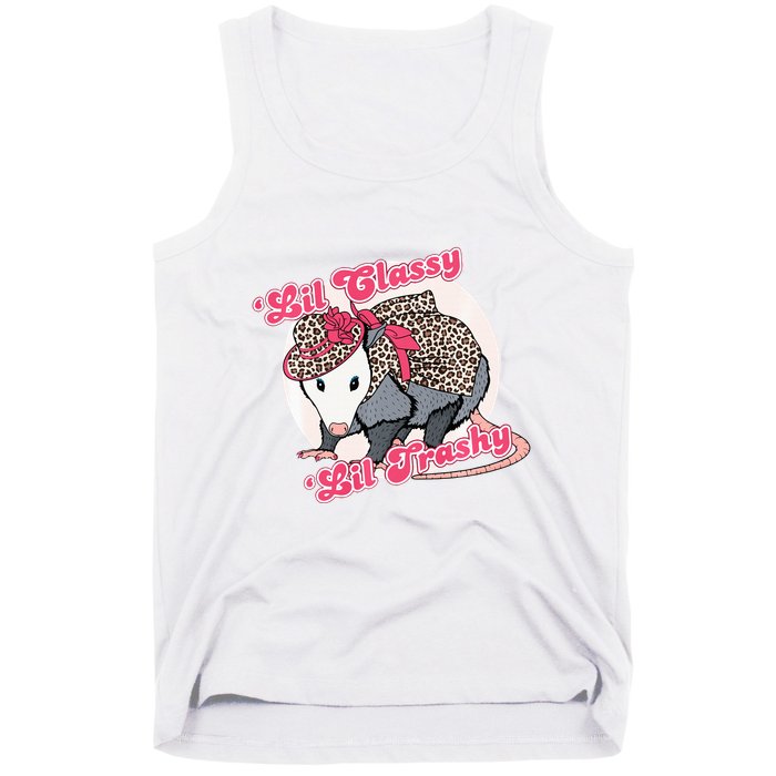Leopard Possum Lil Classy Lil Trashy Possum Sarcastic Tank Top
