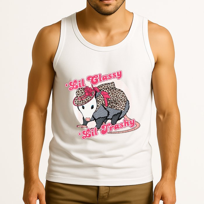 Leopard Possum Lil Classy Lil Trashy Possum Sarcastic Tank Top