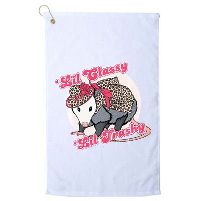 Leopard Possum Lil Classy Lil Trashy Possum Sarcastic Golf Towel