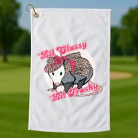 Leopard Possum Lil Classy Lil Trashy Possum Sarcastic Golf Towel