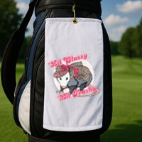 Leopard Possum Lil Classy Lil Trashy Possum Sarcastic Golf Towel