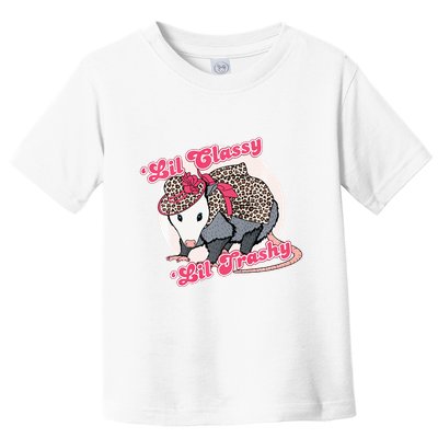 Leopard Possum Lil Classy Lil Trashy Possum Sarcastic Toddler T-Shirt
