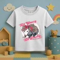 Leopard Possum Lil Classy Lil Trashy Possum Sarcastic Toddler T-Shirt
