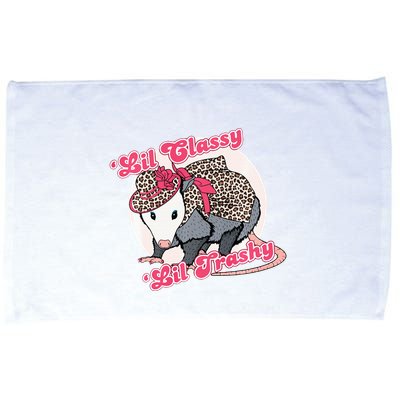 Leopard Possum Lil Classy Lil Trashy Possum Sarcastic Microfiber Hand Towel