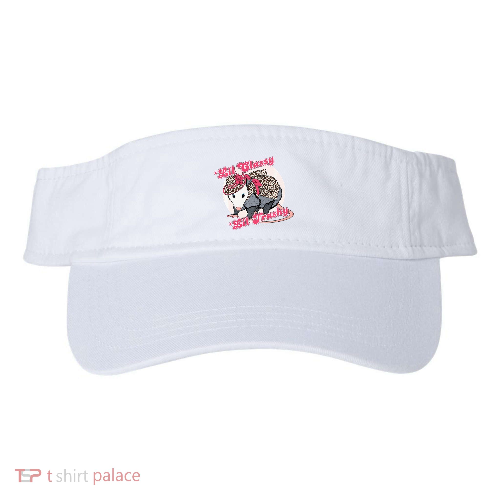 Leopard Possum Lil Classy Lil Trashy Possum Sarcastic Visor