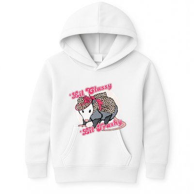 Leopard Possum Lil Classy Lil Trashy Possum Sarcastic Kids Hoodie