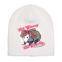 Leopard Possum Lil Classy Lil Trashy Possum Sarcastic Short Acrylic Beanie