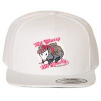 Leopard Possum Lil Classy Lil Trashy Possum Sarcastic Wool Snapback Cap