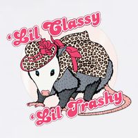 Leopard Possum Lil Classy Lil Trashy Possum Sarcastic Wool Snapback Cap