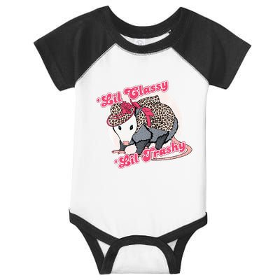 Leopard Possum Lil Classy Lil Trashy Possum Sarcastic Infant Baby Jersey Bodysuit
