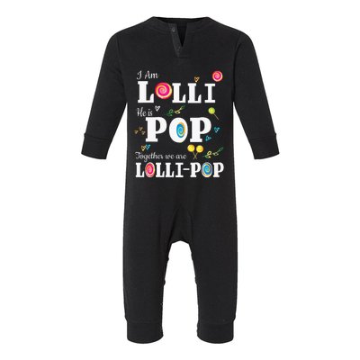 Lolli Pop Lollipop Grandmother Grandfather Infant Fleece One Piece