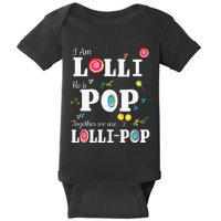 Lolli Pop Lollipop Grandmother Grandfather Baby Bodysuit