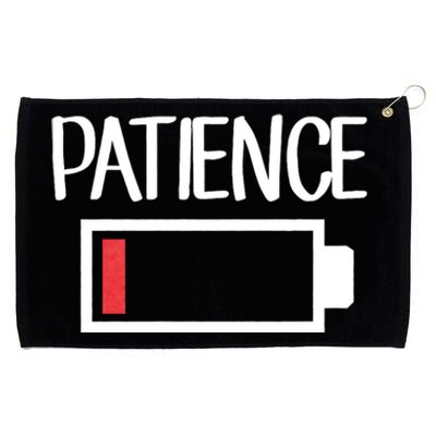 Low Patience Low Battery Patience Grommeted Golf Towel