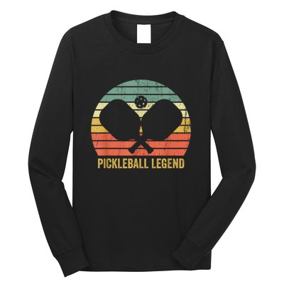 Love Pickleball Legend Funny Pickleball Player Vintage Gift Long Sleeve Shirt