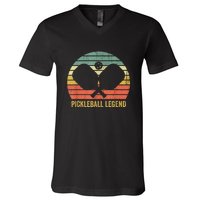 Love Pickleball Legend Funny Pickleball Player Vintage Gift V-Neck T-Shirt