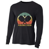 Love Pickleball Legend Funny Pickleball Player Vintage Gift Cooling Performance Long Sleeve Crew