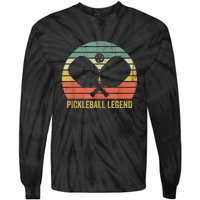 Love Pickleball Legend Funny Pickleball Player Vintage Gift Tie-Dye Long Sleeve Shirt