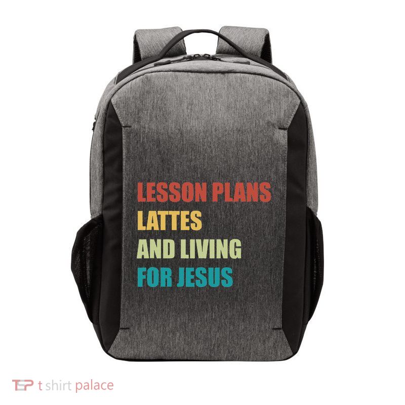 Lesson Plans Lattes And Living For Jesus Vector Backpack