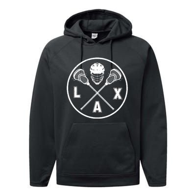 LAX Player Lacrosse Lacrosse Logo Lacrosse Lovers Performance Fleece Hoodie