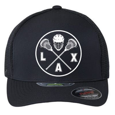 LAX Player Lacrosse Lacrosse Logo Lacrosse Lovers Flexfit Unipanel Trucker Cap