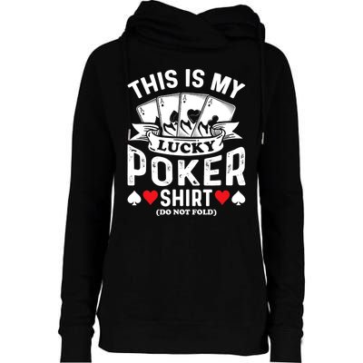 Lucky Poker Womens Funnel Neck Pullover Hood