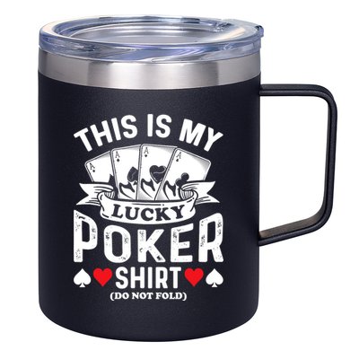 Lucky Poker 12oz Stainless Steel Coffee Mug