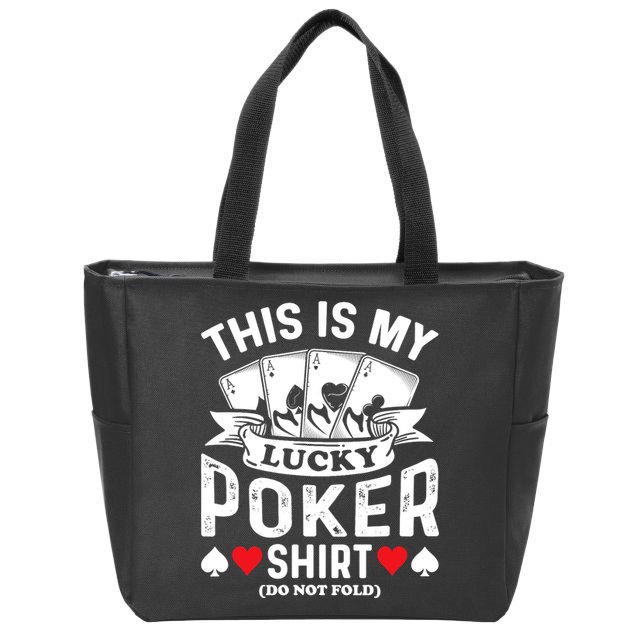 Lucky Poker Zip Tote Bag