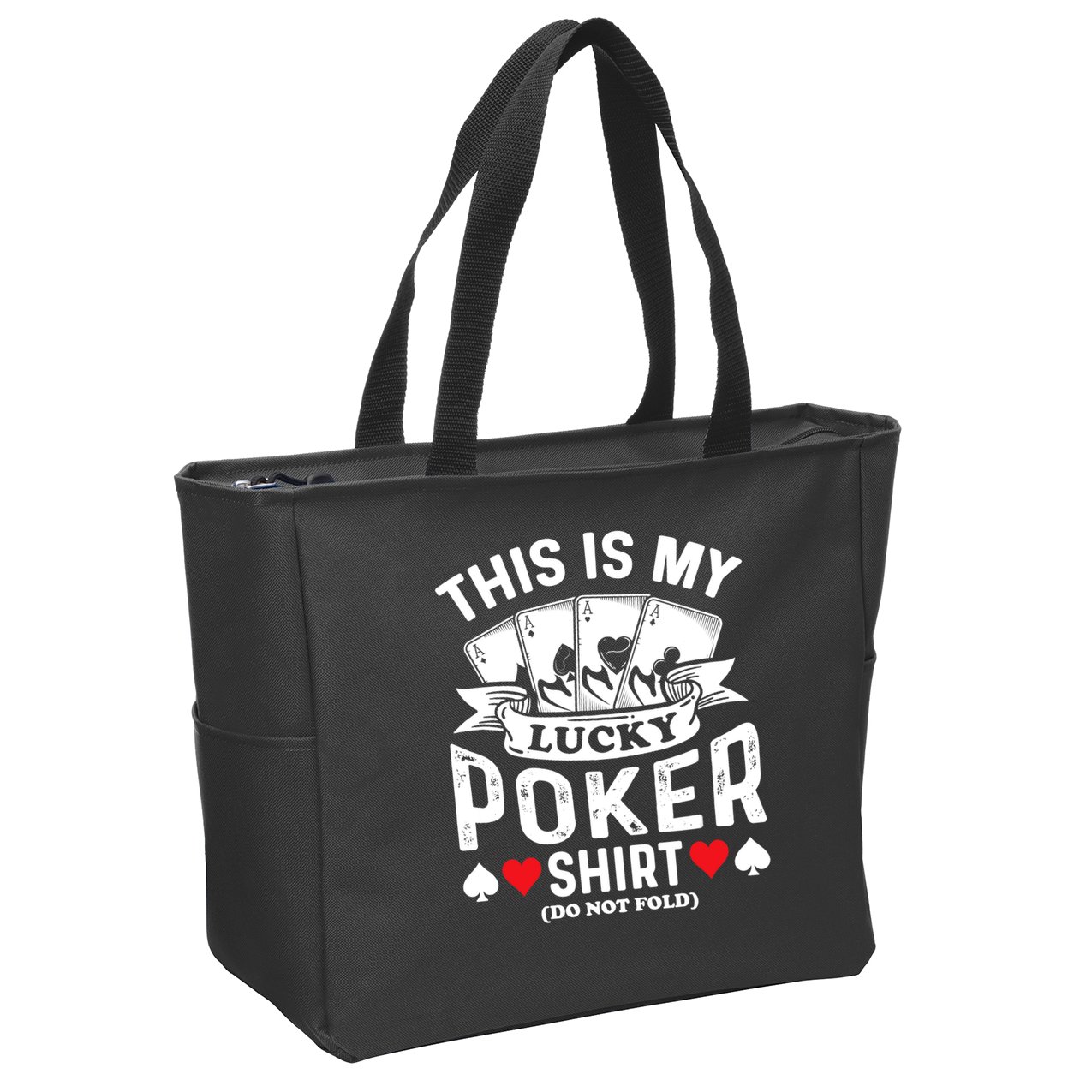 Lucky Poker Zip Tote Bag