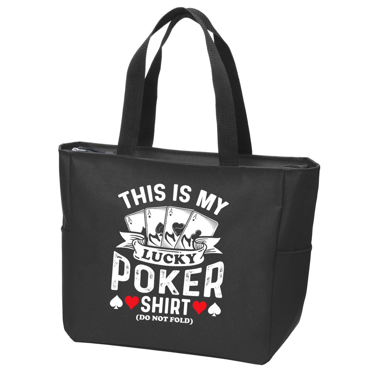 Lucky Poker Zip Tote Bag