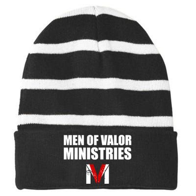 LOGO Premium Striped Beanie with Solid Band