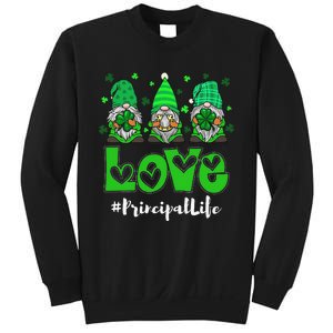 Love Principal Life Gnome Shamrock Saint Patrick's Day Sweatshirt