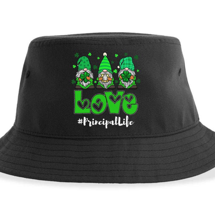 Love Principal Life Gnome Shamrock Saint Patrick's Day Sustainable Bucket Hat