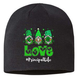 Love Principal Life Gnome Shamrock Saint Patrick's Day Sustainable Beanie