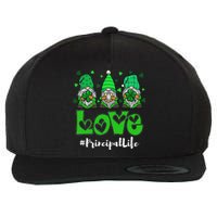 Love Principal Life Gnome Shamrock Saint Patrick's Day Wool Snapback Cap