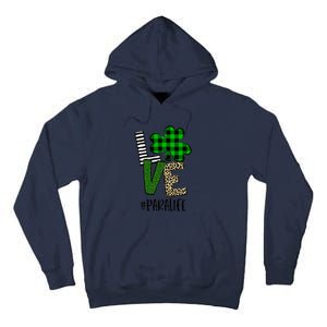 LOVE Paraprofessional Life St Patrick's Day Shamrock Leopard Tall Hoodie