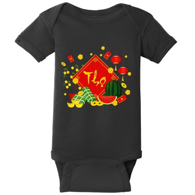 Longevity Phuc Loc Tho Tet Holiday Happy Vietnamese New Year Baby Bodysuit