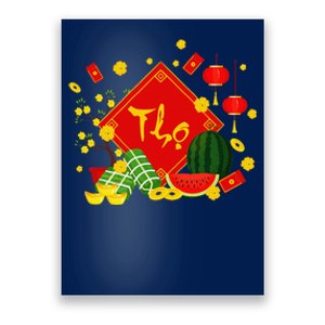 Longevity Phuc Loc Tho Tet Holiday Happy Vietnamese New Year Poster