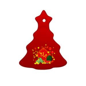 Longevity Phuc Loc Tho Tet Holiday Happy Vietnamese New Year Ceramic Tree Ornament