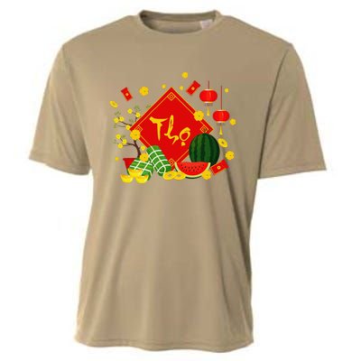 Longevity Phuc Loc Tho Tet Holiday Happy Vietnamese New Year Cooling Performance Crew T-Shirt