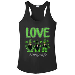 Love Principal Life Gnome Shamrock Saint Patrick's Day Ladies PosiCharge Competitor Racerback Tank