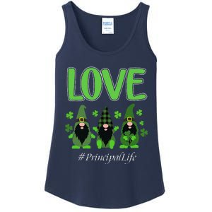 Love Principal Life Gnome Shamrock Saint Patrick's Day Ladies Essential Tank