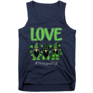 Love Principal Life Gnome Shamrock Saint Patrick's Day Tank Top