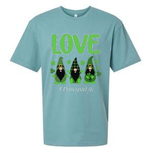 Love Principal Life Gnome Shamrock Saint Patrick's Day Sueded Cloud Jersey T-Shirt