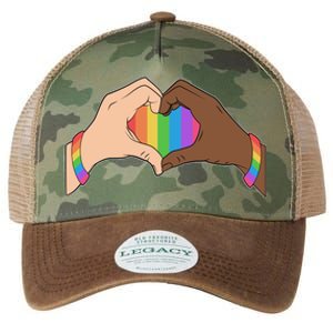 LGBT Pride Love Heart Hands Legacy Tie Dye Trucker Hat