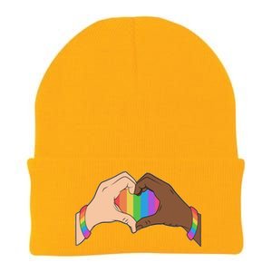 LGBT Pride Love Heart Hands Knit Cap Winter Beanie