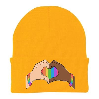 LGBT Pride Love Heart Hands Knit Cap Winter Beanie