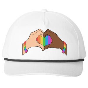 LGBT Pride Love Heart Hands Snapback Five-Panel Rope Hat