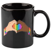 LGBT Pride Love Heart Hands 11oz C Handle Ceramic Mug